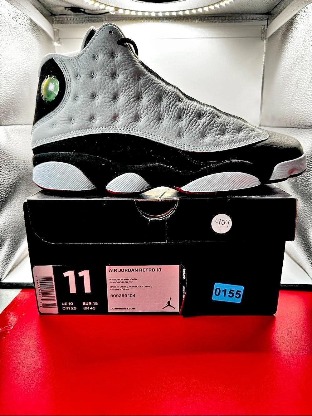 Jordan Air Jordan Retro 13 Retro Sneakers Black & White US 11 Like New